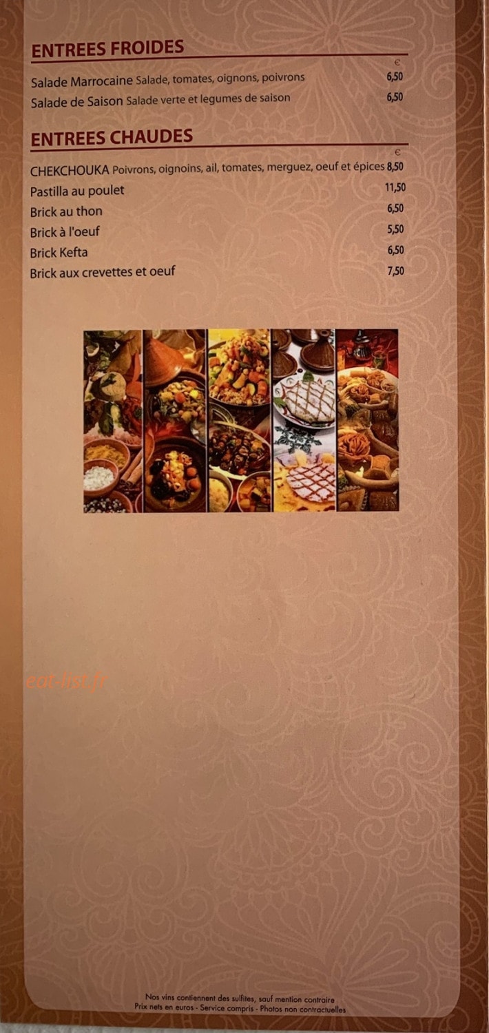 Restaurant Ali Baba — carte page 3