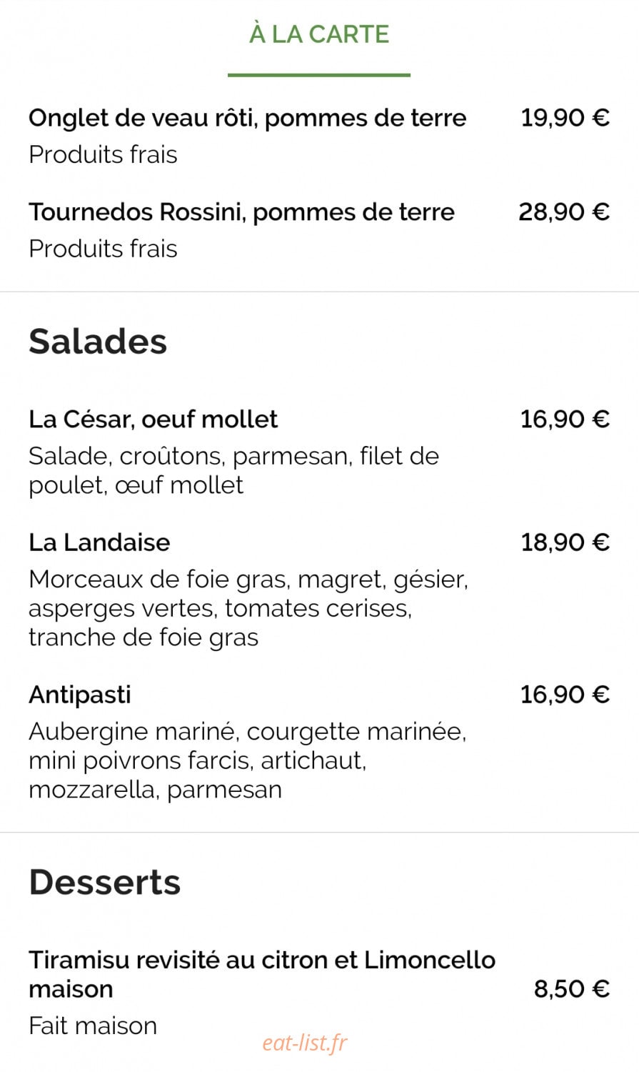 Le Cheese & Wine — carte page 3