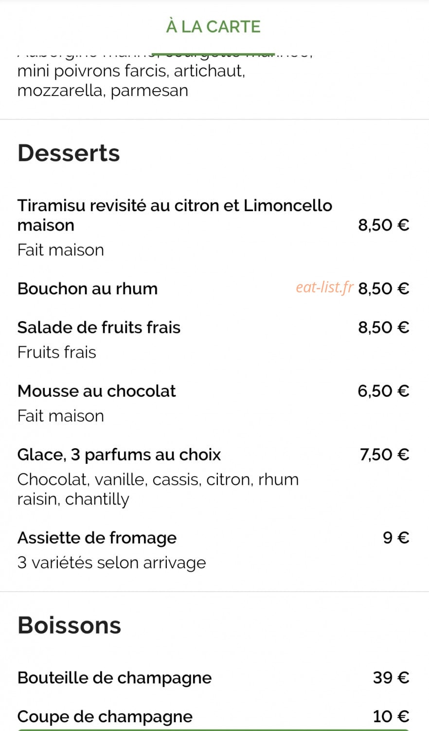 Le Cheese & Wine — carte page 4