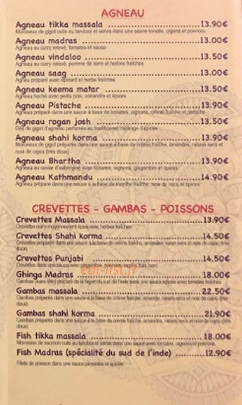Restaurant New Kathmandu — carte page 6