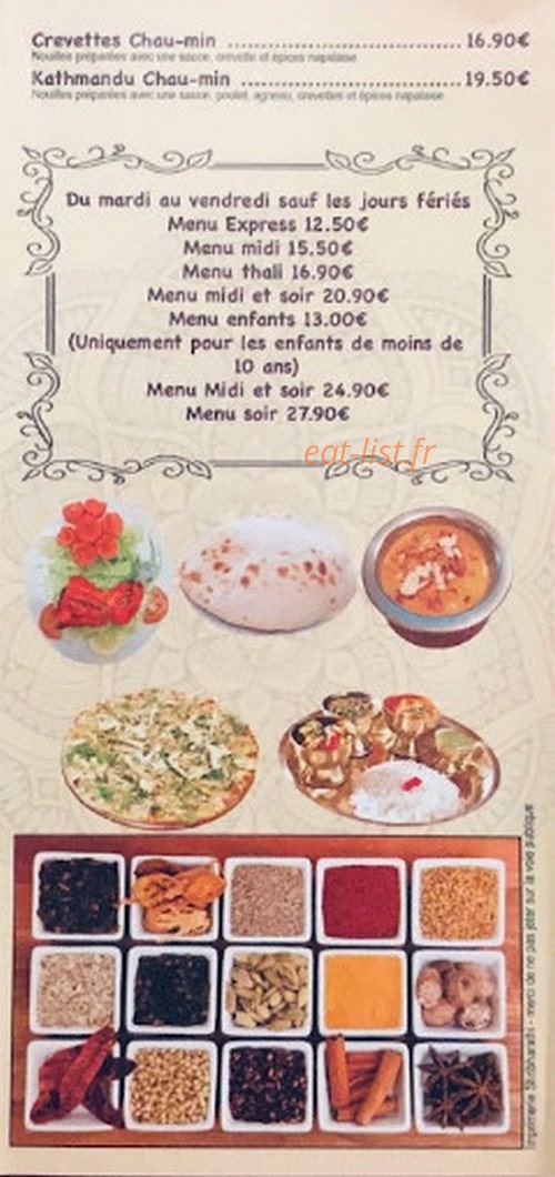 Restaurant New Kathmandu — carte page 3