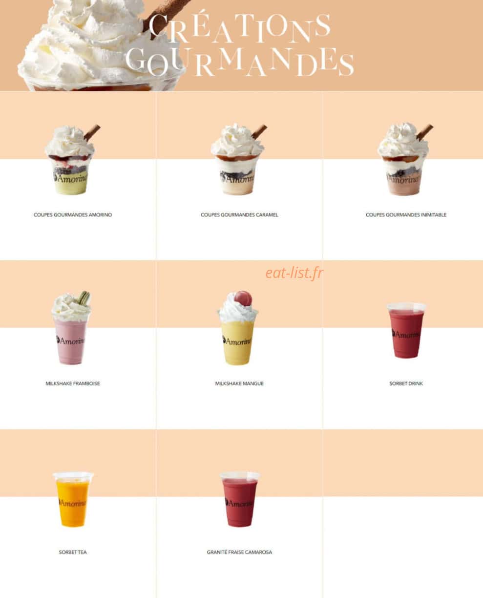 Amorino — carte page 8
