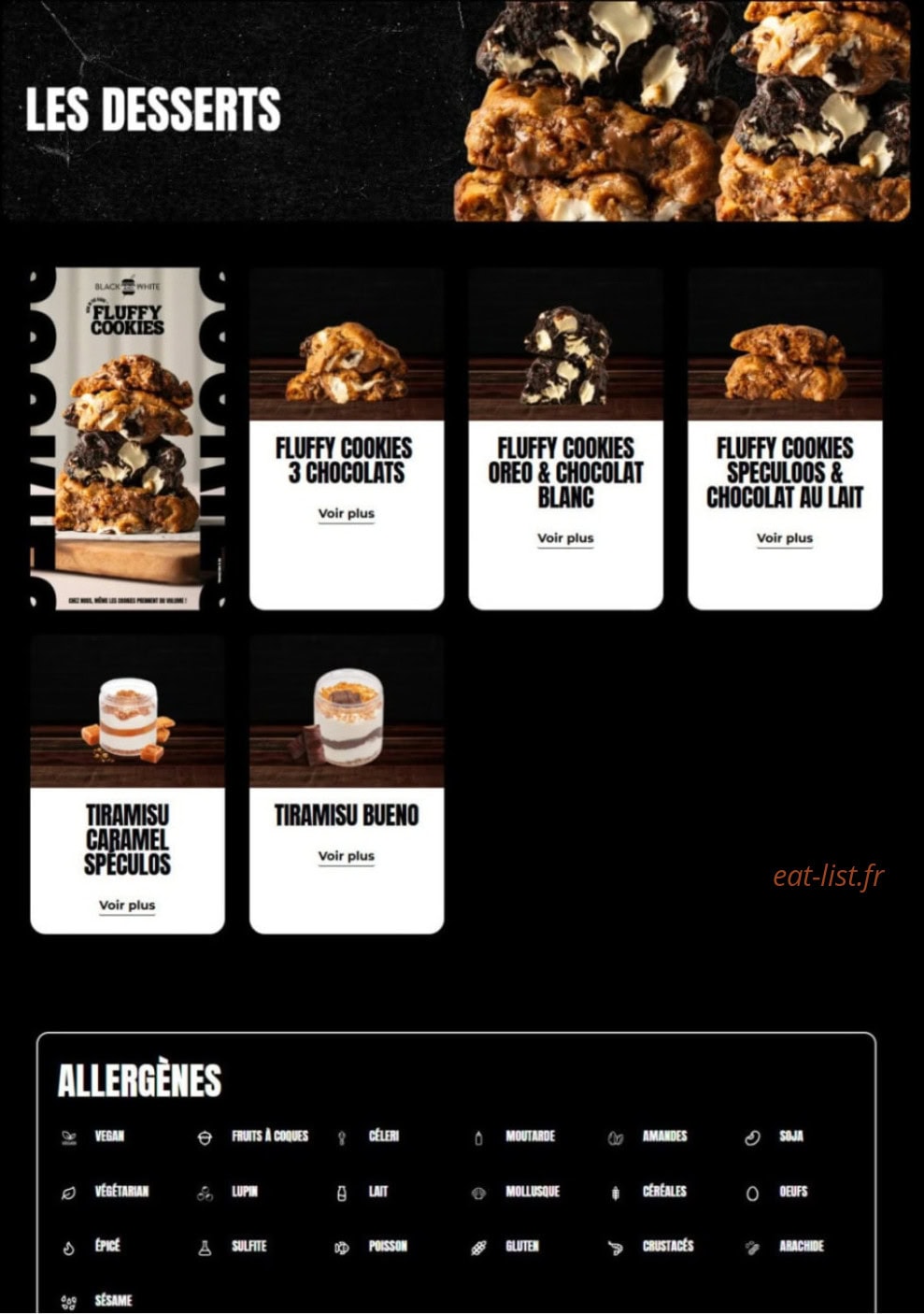 Black & White Burger — carte page 6
