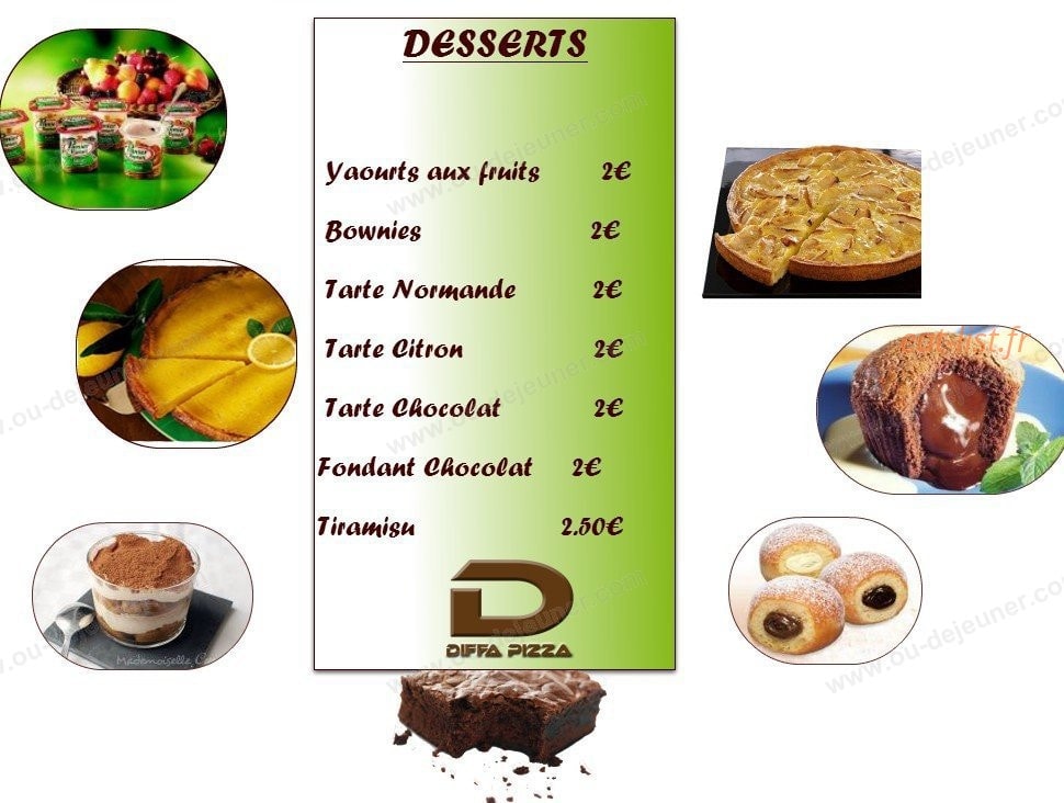 Diffa Pizza — carte page 6