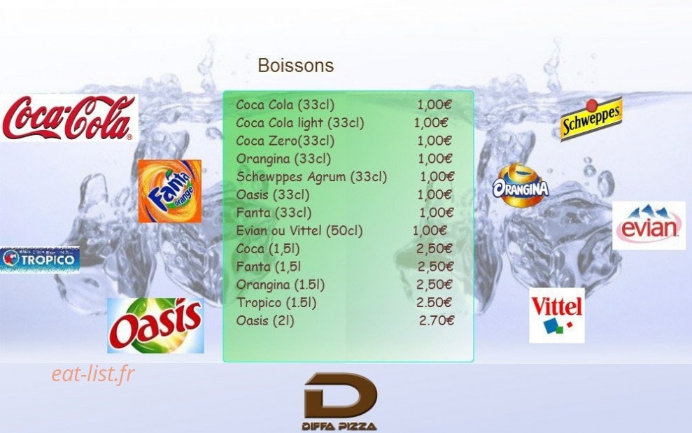 Diffa Pizza — carte page 5