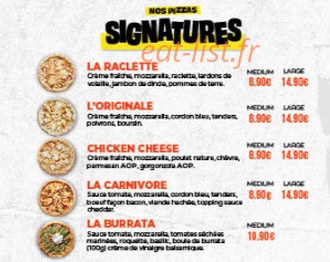 Five Pizza — carte page 2