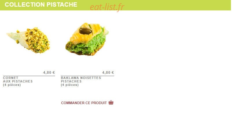 Carte et menu de La Gazelle d'Or à Villeneuve la Garenne — Collection pistache