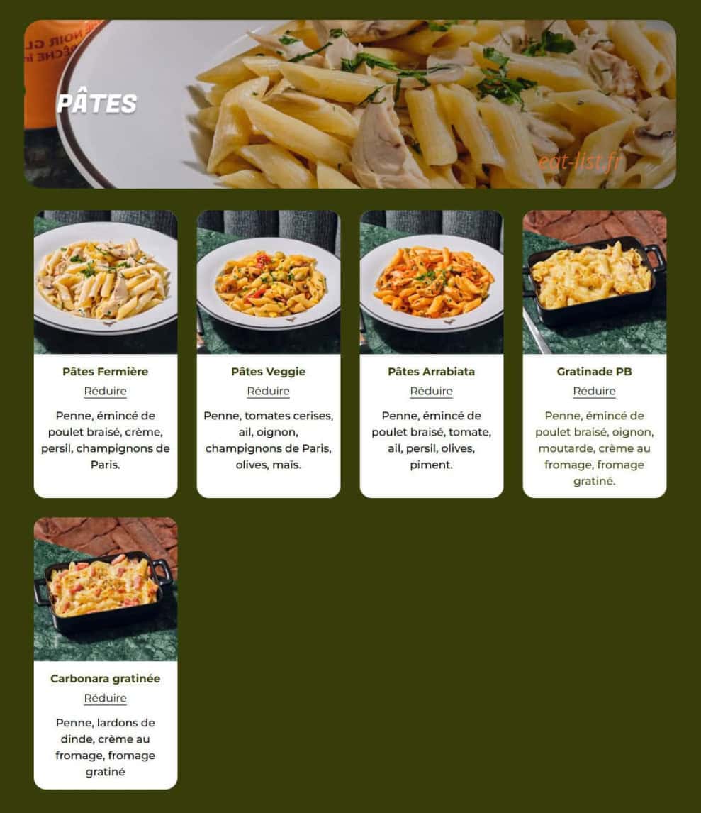 PB Poulet Braisé — carte page 9