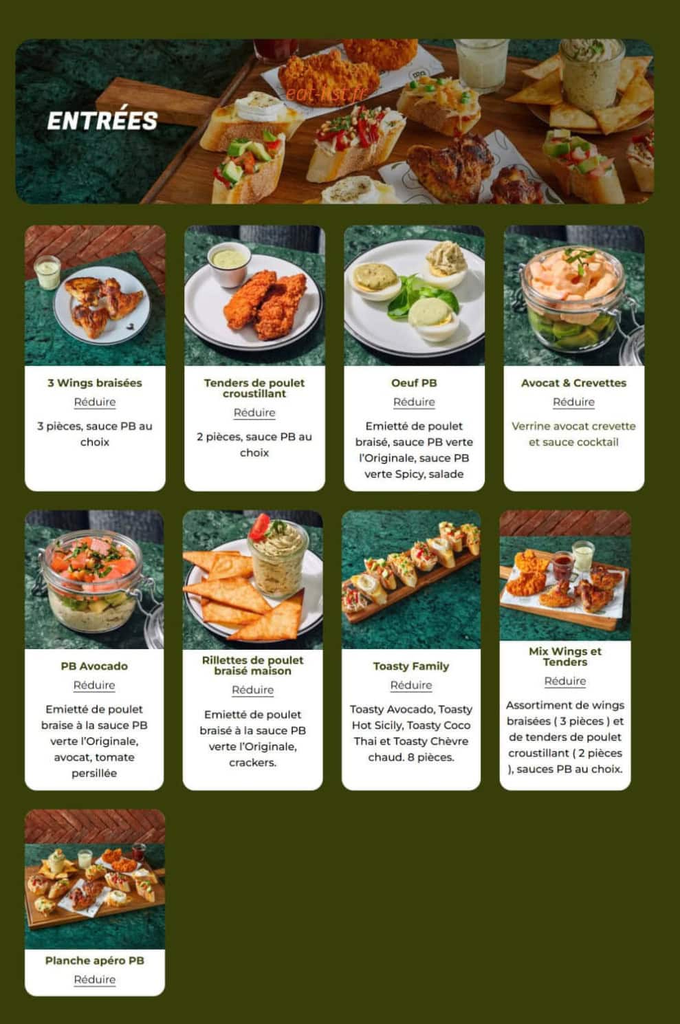PB Poulet Braisé — carte page 3