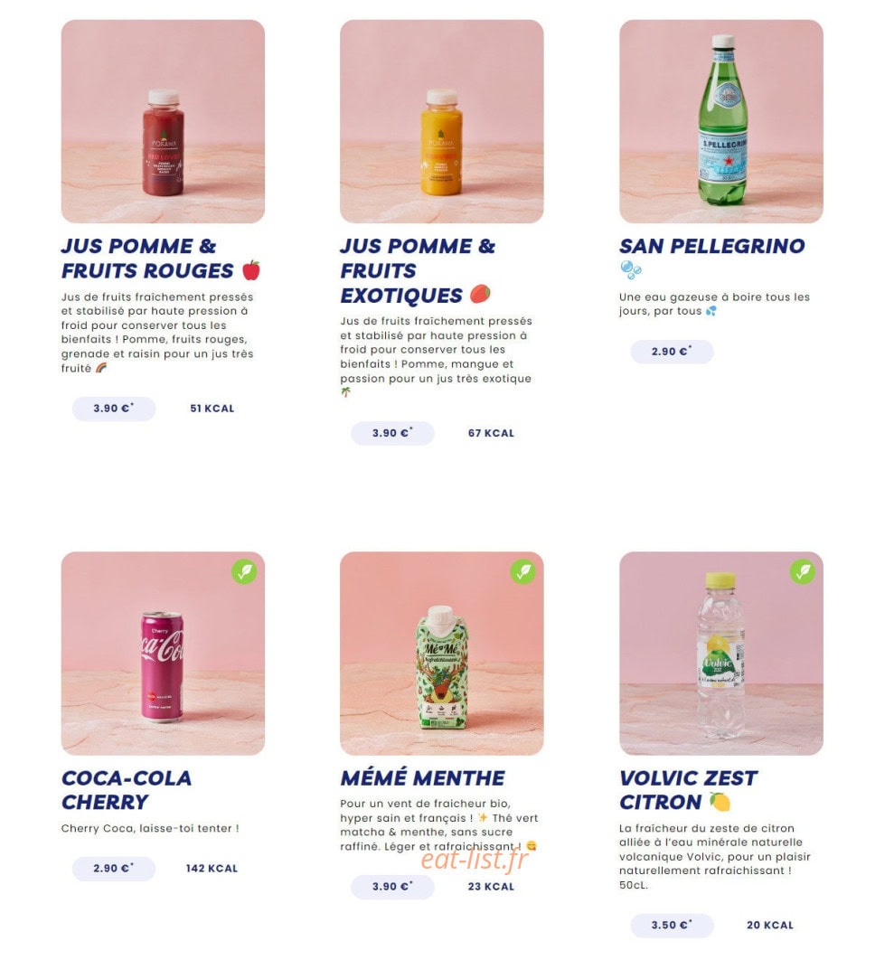 Carte et menu de Pokawa à Villeneuve la Garenne — Les autres boissons suite