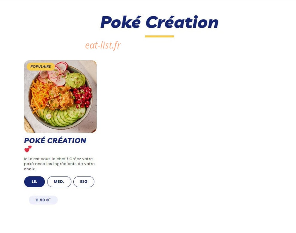 Carte et menu de Pokawa à Villeneuve la Garenne — Les pokés à personnaliser