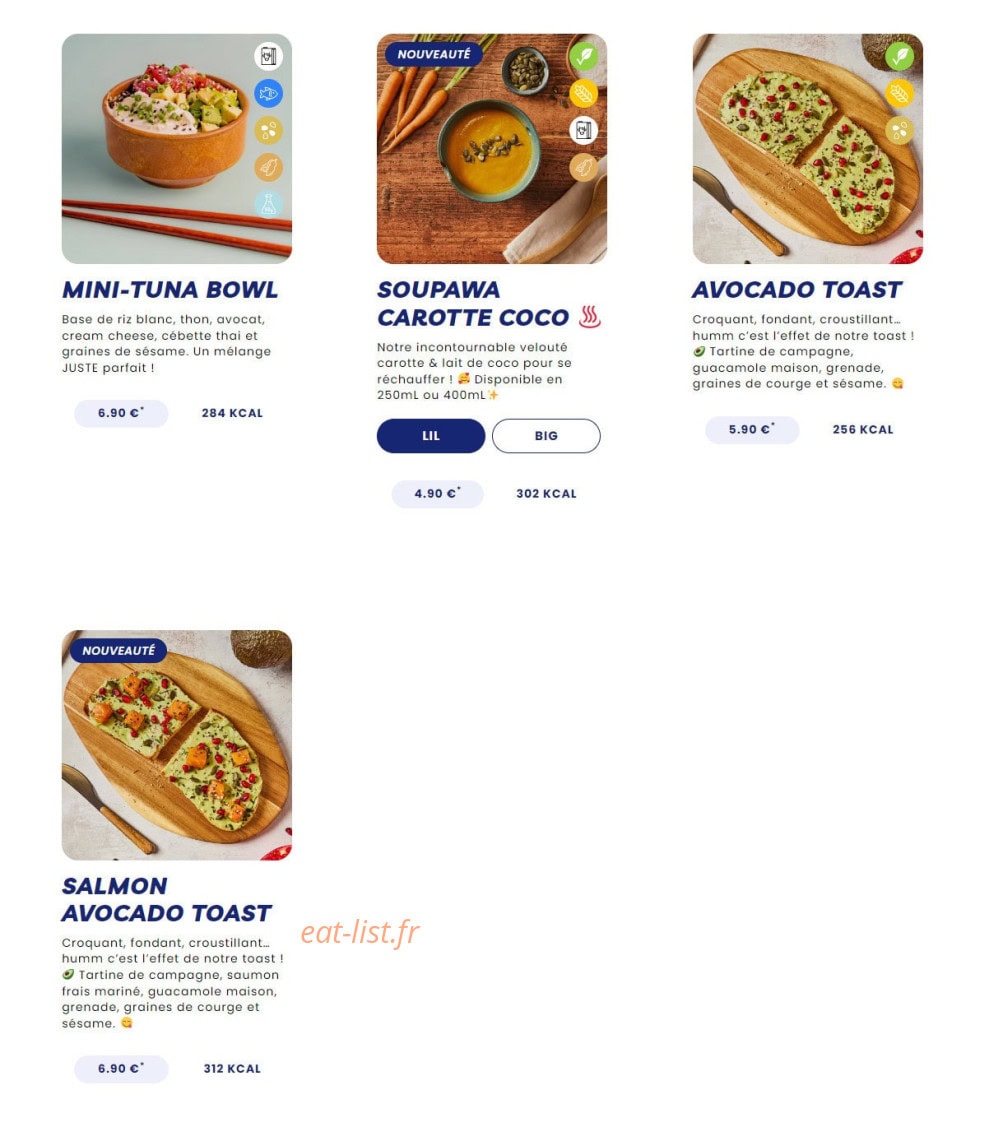 Carte et menu de Pokawa à Villeneuve la Garenne — Les sides suite
