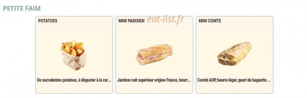 Carte et menu de Pomme de Pain à Villeneuve la Garenne — Les petites faims