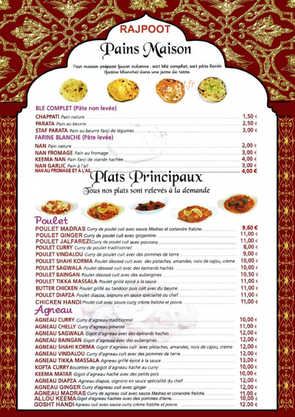 Rajpoot — carte page 2
