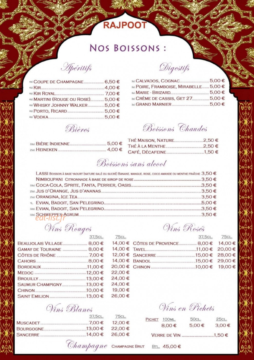 Rajpoot — carte page 8