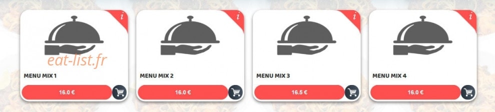 Carte et menu de Sushim à Villeneuve la Garenne — Les mix