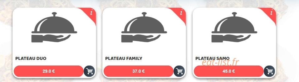Carte et menu de Sushim à Villeneuve la Garenne — Les menu plateaux