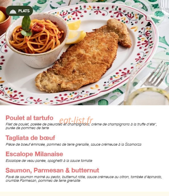 Carte et menu de Volfoni Gennevilliers à Villeneuve la Garenne — Les plats