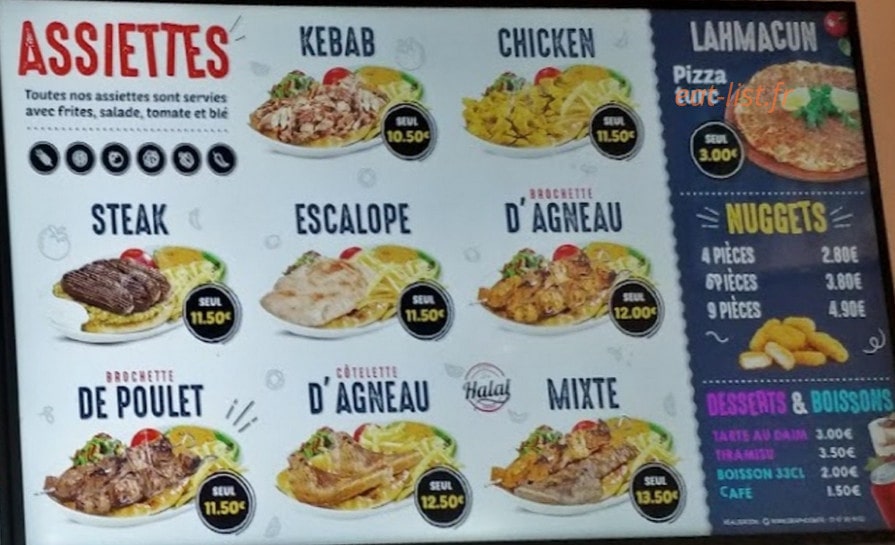Arda Kebab — carte page 1