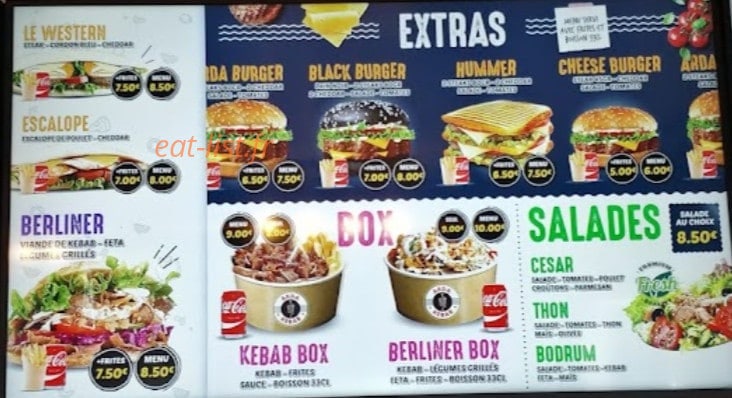 Arda Kebab — carte page 3