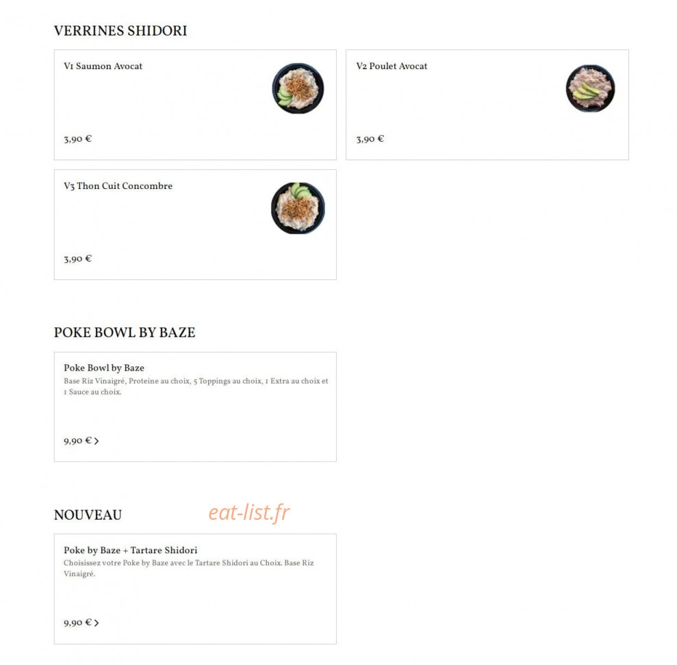Asian Food By BAZE — carte page 5
