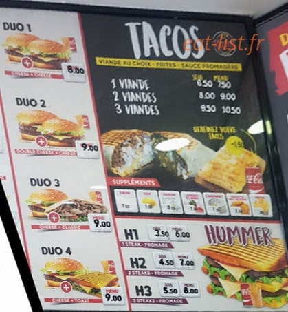 Bineau Food — carte page 2