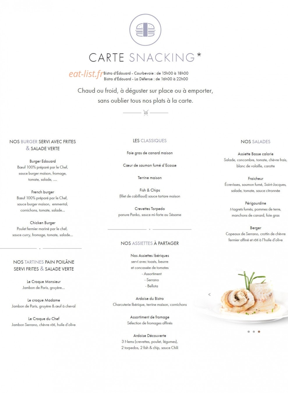 Bistro d'Édouard — carte page 3