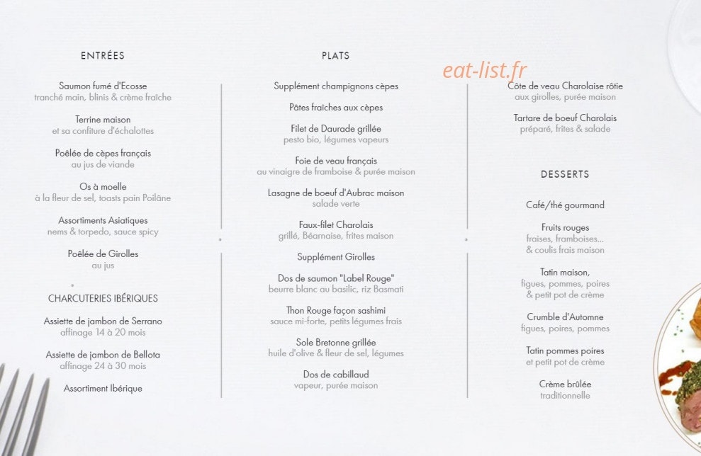 Bistro d'Edouard — carte page 2