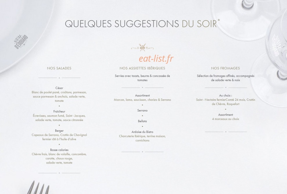 Bistro d'Edouard — carte page 4