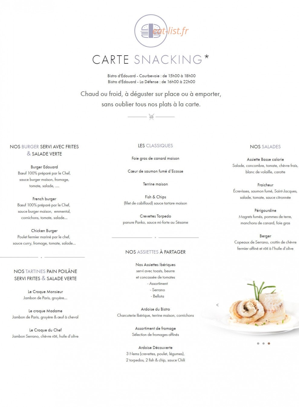 Bistro d'Edouard — carte page 3