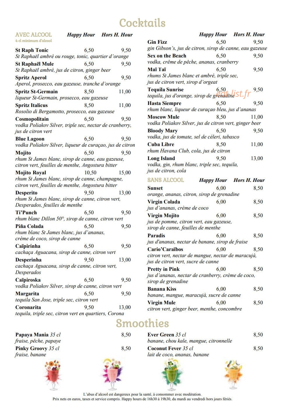 Brasserie 1901 — carte page 6