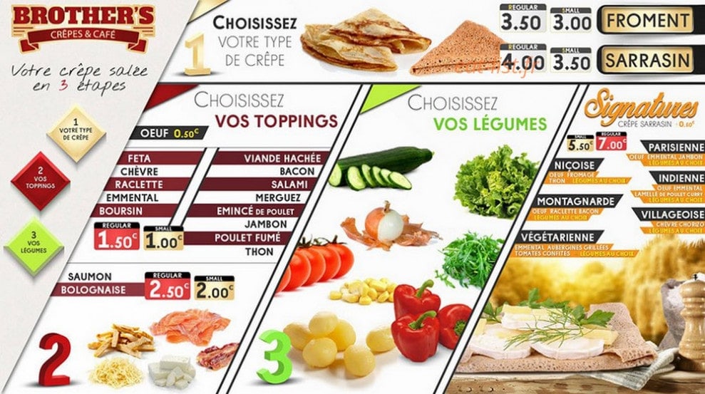 Brother's crêpes & café — carte page 1