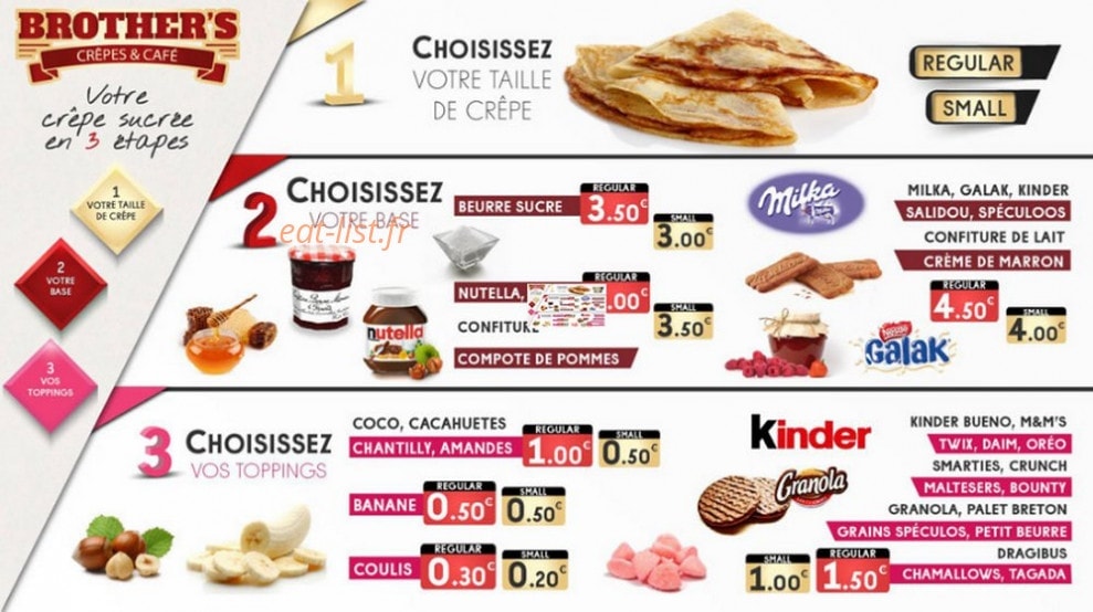 Brother's crêpes & café — carte page 2