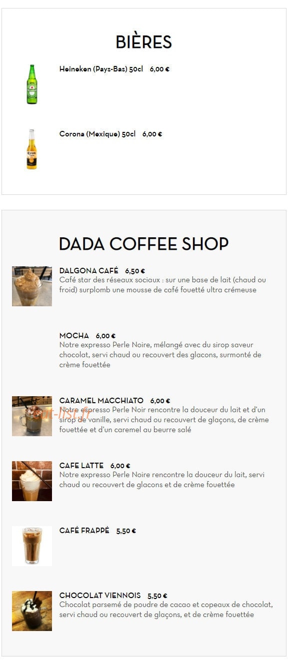 Dada Bistro — carte page 5