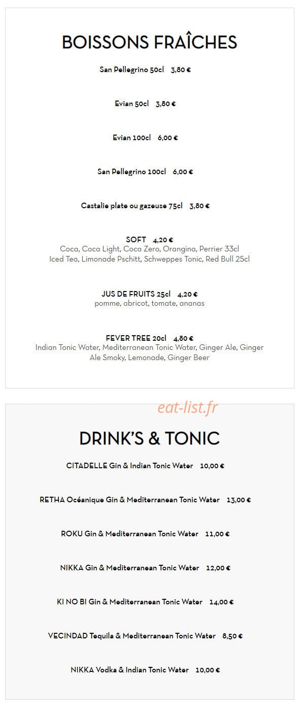 Dada Bistro — carte page 10