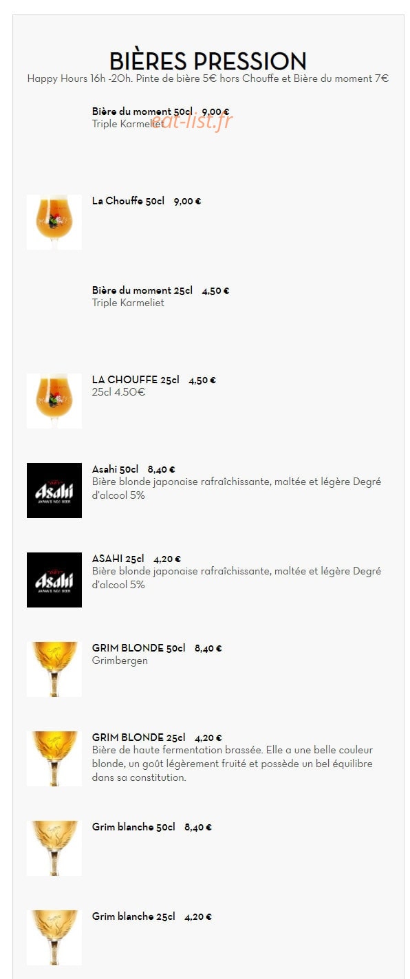 Dada Bistro — carte page 6