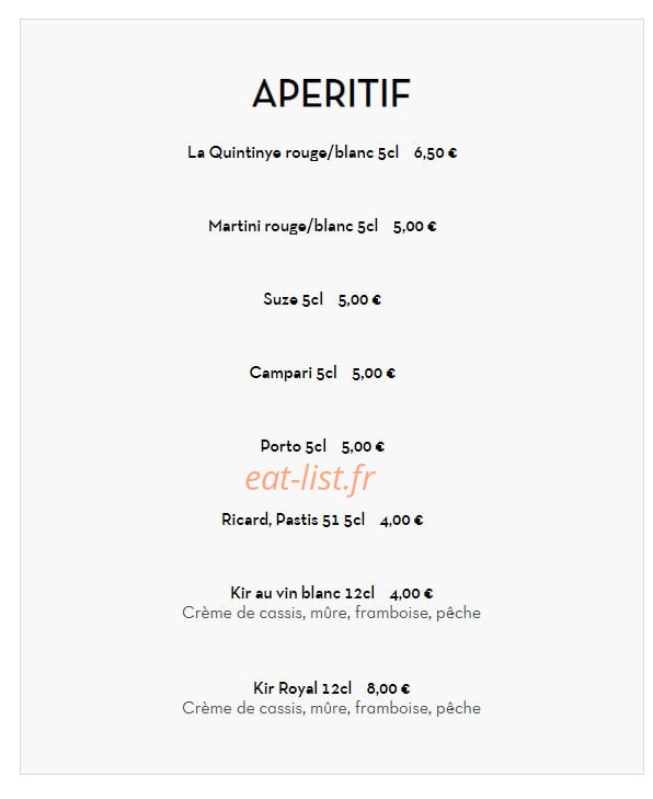 Dada Bistro — carte page 9
