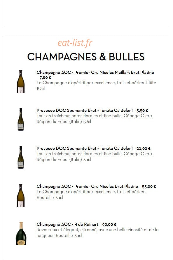 Dada Bistro — carte page 14