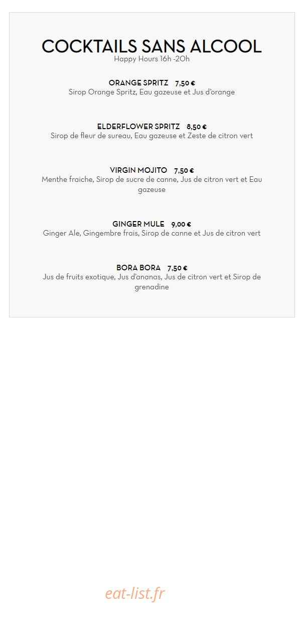 Dada Bistro — carte page 15