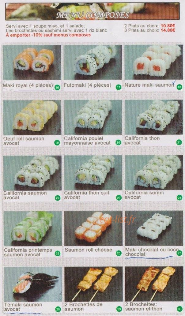 Dolemon Sushi — carte page 2