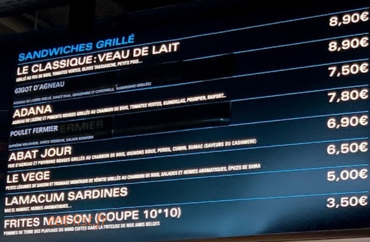 Grillé — carte page 2