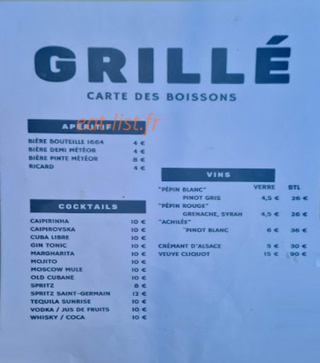 Grillé — carte page 5