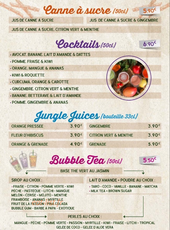 Jungle Eat — carte page 4