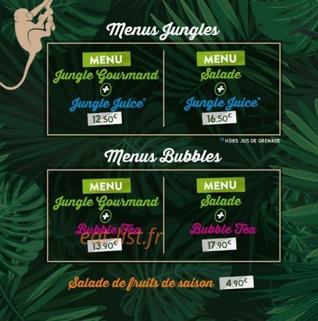 Jungle Eat — carte page 2