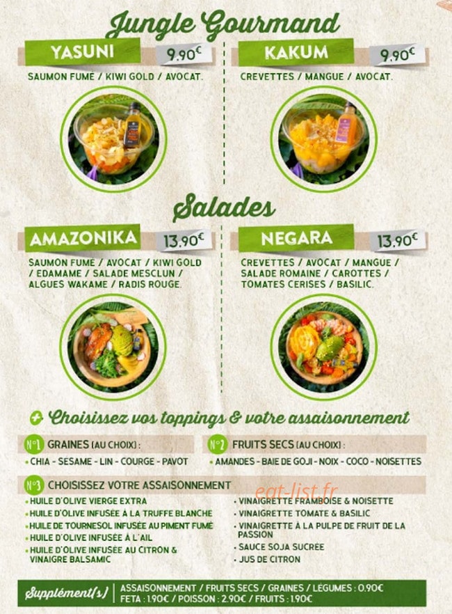 Jungle Eat — carte page 3