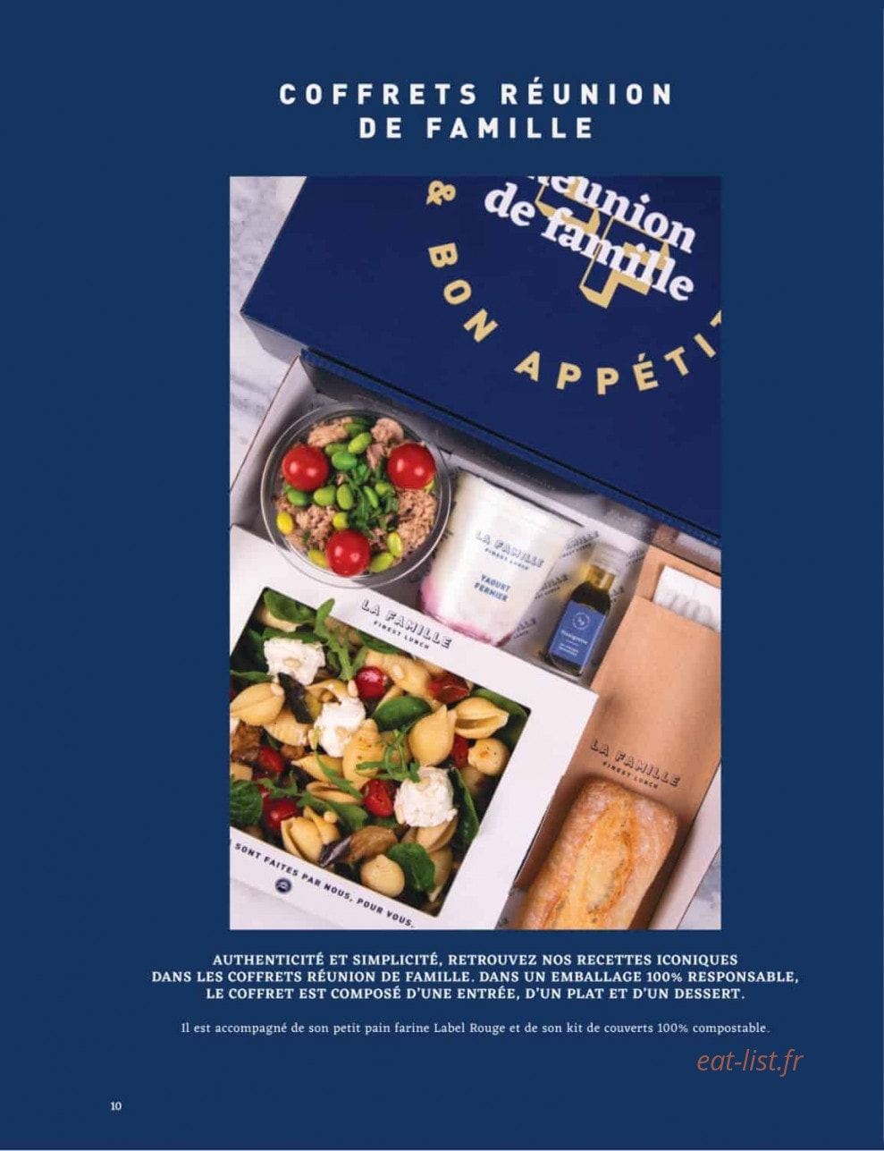 La Famille Finest Lunch — carte page 10