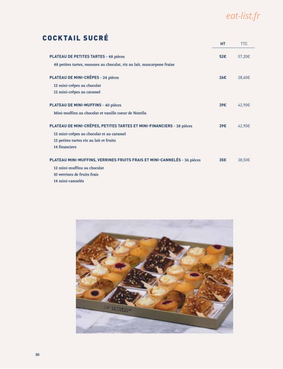 La Famille Finest Lunch — carte page 28