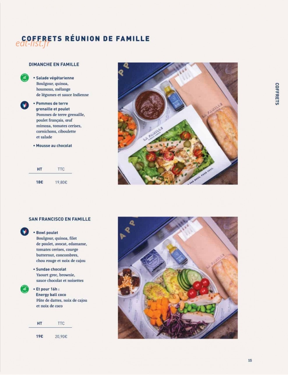 La Famille Finest Lunch — carte page 13