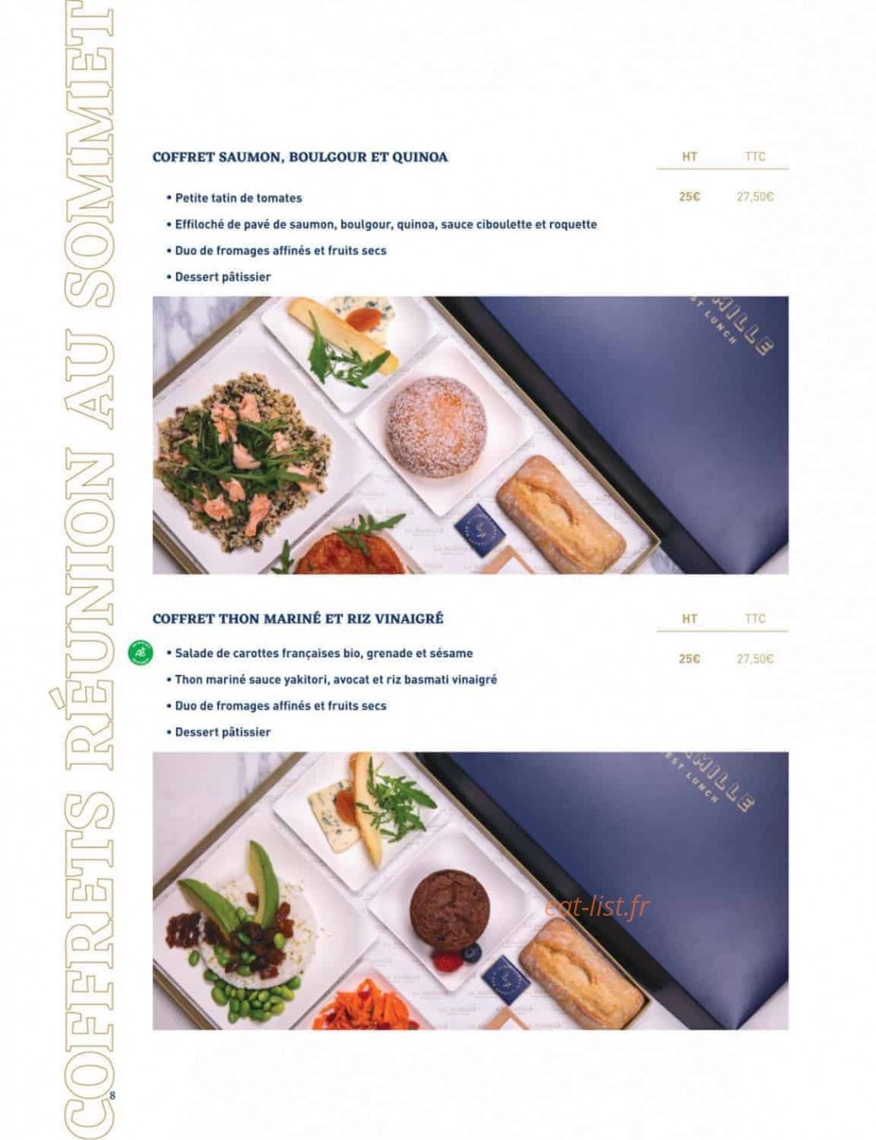 La Famille Finest Lunch — carte page 8