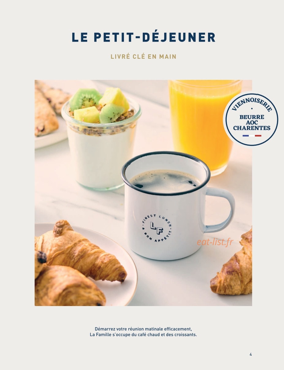 La Famille Finest Lunch — carte page 3